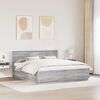 vidaXL Estructura de cama con cabecera Gris Sonoma 200 x 200 cm