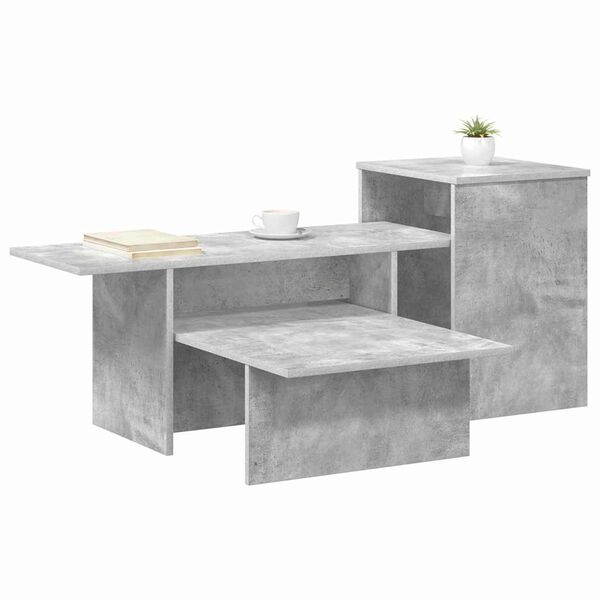 vidaXL Mesa Consola Gris Concreto 91,5 x 35 x 38,5 cm