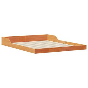 vidaXL Estructura de cama Marrón cera 140 x 210 cm