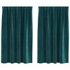vidaXL Cortinas 2 uds. Verde oscuro 140 x 140 cm Terciopelo