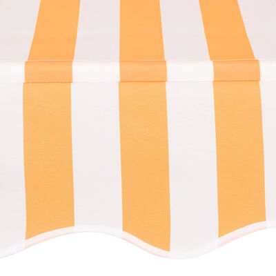 vidaXL Toldo manual retráctil 150 cm naranja y blanco a rayas
