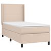 vidaXL Cama box spring con colch&oacute;n cuero sint&eacute;tico capuchino 90x200 cm