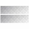 vidaXL Pelda&ntilde;o Rectangular 2 pcs Plateado 70 x 20 cm Aluminio