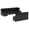 vidaXL Set de sof&aacute;s de jard&iacute;n 10 pzas cojines rat&aacute;n sint&eacute;tico negro