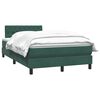 vidaXL Cama box spring con colch&oacute;n terciopelo verde oscuro 120x220 cm
