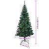 vidaXL &Aacute;rbol de Navidad Artificial Preiluminado Verde 210 cm