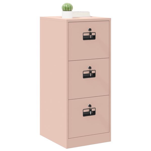 vidaXL Mueble archivador con caj&oacute;n con estante Rosa 44 x 50 x 106.5 cm