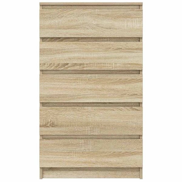 vidaXL Cajonera de madera contrachapada roble Sonoma 60x36x103 cm