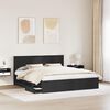 vidaXL Estructura de cama Negro 180 x 200 cm Madera Ingenieril