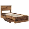 vidaXL Estructura de cama con cabecera Madera vieja 90 x 200 cm