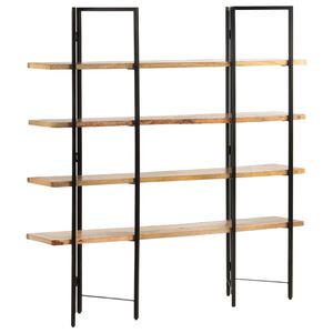 vidaXL Estanter&iacute;a de 4 niveles madera maciza de mango 160x35x160 cm