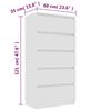 vidaXL Aparador con cajones madera contrachapada blanco 60x35x121 cm