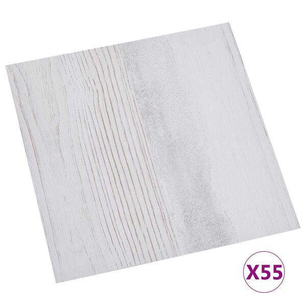 vidaXL Tableros de Suelo 55 pcs Gris Claro 5,11 m&sup2; PVC