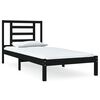 vidaXL Estructura de cama madera maciza de pino negra 90x200 cm
