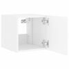 vidaXL Mueble de TV de pared con luces LED blanco 30,5x35x30 cm