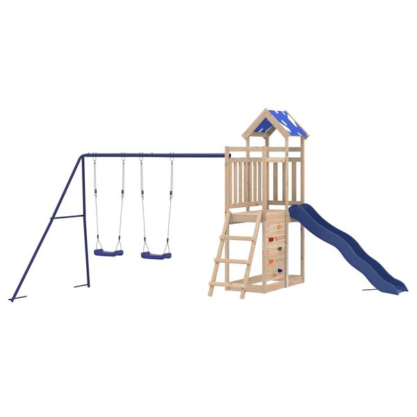 vidaXL Parque infantil de exterior de madera maciza de pino