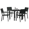 vidaXL Conjunto de Comedor de Jard&iacute;n 5 pcs Negro