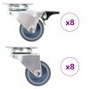 vidaXL Ruedas dobles giratorias 16 unidades 50 mm