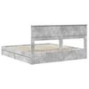 vidaXL Cama con almacenamiento con cabecera Gris Concreto 200 x 200 cm