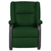 vidaXL Sillón de masaje de cuero sintético y tela verde