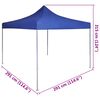 vidaXL Cenador plegable azul 3x3 m