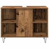 vidaXL Juego de muebles de ba&ntilde;o con estante 3 pcs Madera Vieja