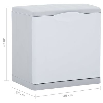 vidaXL Cubo de basura con separación blanco 20 L 40x30x40 cm