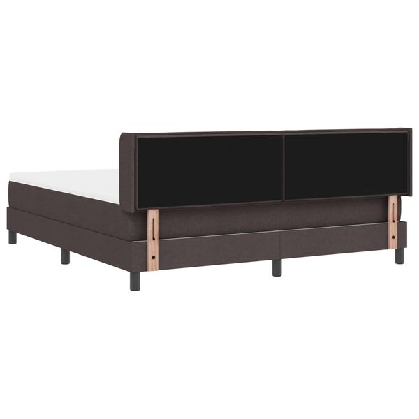 vidaXL Cama tipo Box Spring Marr&oacute;n Oscuro 200 x 180 cm Poli&eacute;ster