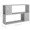 vidaXL Librería de madera contrachapada gris hormigón 100x24x63 cm
