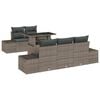 vidaXL Juego de Sof&aacute; 6 uds. Gris 100 x 55 x 73 cm rat&aacute;n sint&eacute;tico