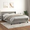 vidaXL Cama box spring con colch&oacute;n terciopelo gris claro 140x200 cm