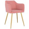 vidaXL Sillas de comedor 2 unidades terciopelo rosa