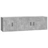 vidaXL Set de muebles de TV 2 pzas madera contrachapada gris hormig&oacute;n