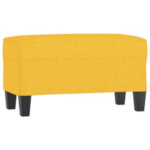 vidaXL Banco de tela amarillo 70x35x41 cm