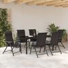vidaXL Conjunto de Comedor de Jardín 7 pcs Negro Poliratán