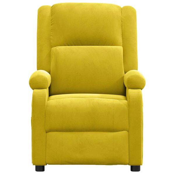 vidaXL Sill&oacute;n reclinable terciopelo amarillo