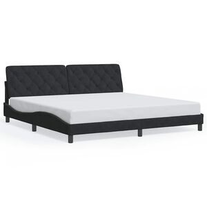 vidaXL Estructura cama sin colch&oacute;n terciopelo negro 200x200 cm