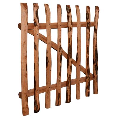 vidaXL Puerta para valla 100x90cm madera de avellano impregnada