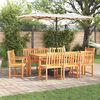vidaXL Conjunto de Comedor de Jard&iacute;n 7 pcs Marr&oacute;n