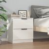 vidaXL Mesita de noche madera contrachapada blanco