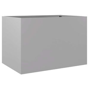 vidaXL Jardinera de acero galvanizado plateado 62x40x39 cm