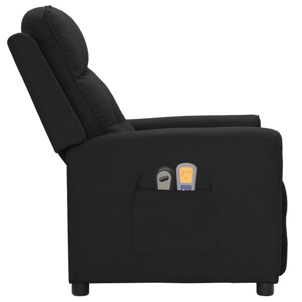 vidaXL Sillón de masaje eléctrico tela negro