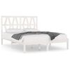 vidaXL Estructura de cama de madera maciza de pino blanco 160x200 cm