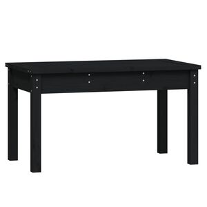vidaXL Banco de jard&iacute;n madera maciza pino negro 80x44x45 cm