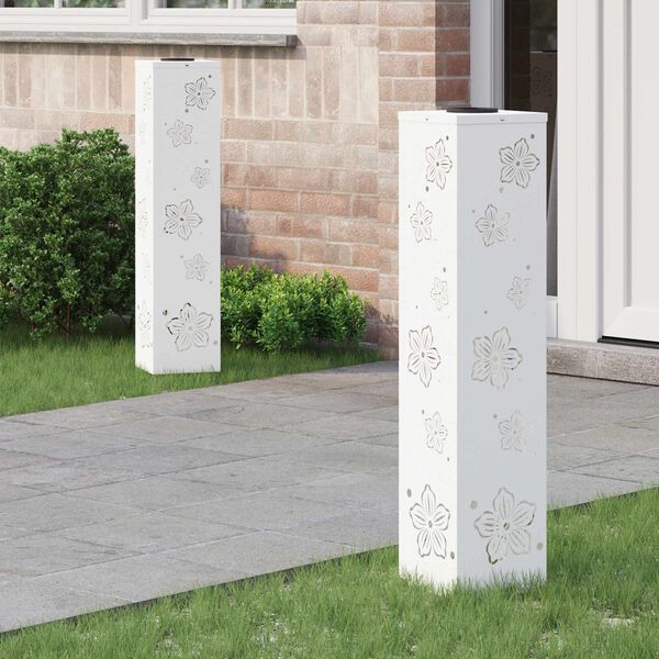 vidaXL Luz de camino LED solar 2 pcs Acero laminado en fr&iacute;o