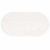 vidaXL Tablero de mesa ovalado madera maciza pino blanco 110x55x2,5 cm