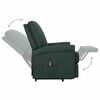 vidaXL Sill&oacute;n elevable tela verde oscuro