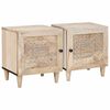 vidaXL Armario de Noche 2 pcs Beige 40 x 33 x 46 cm