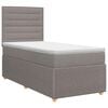 vidaXL Cama box spring con colch&oacute;n con cabecera Topo 90 x 200 cm Tela