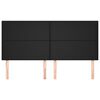 vidaXL Cabecero de cama negro 180x5x118/128 cm piel sint&eacute;tica